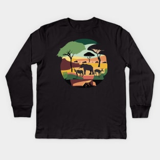 safari Kids Long Sleeve T-Shirt